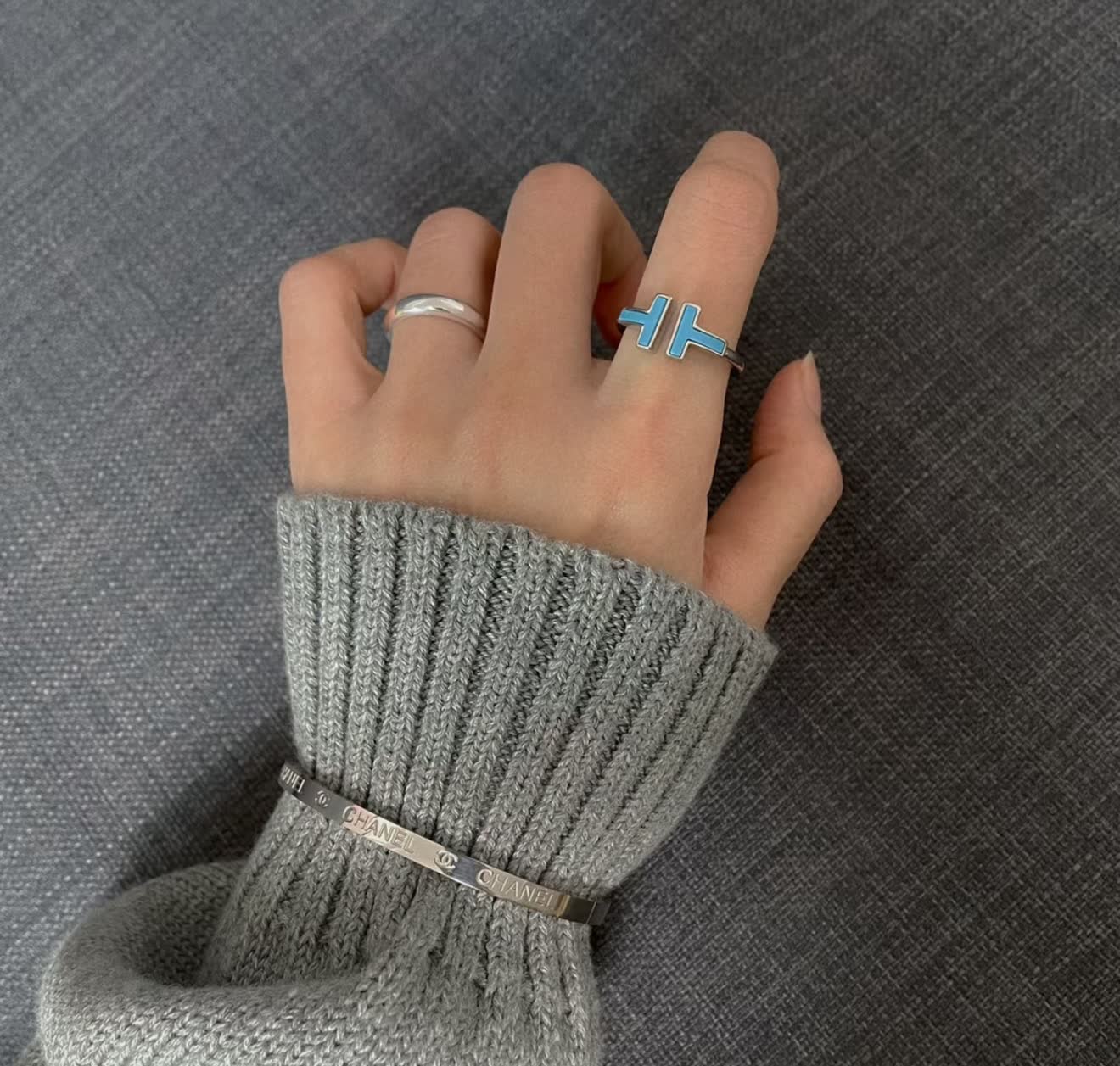 Tiffany & Co. Blue Enamel Ring